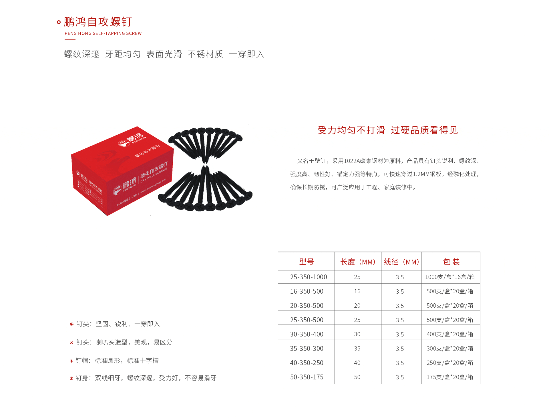 orange橘子平台·(中国区)官方网站自攻螺钉